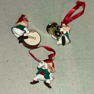 3 Hallmark Ornaments Hark! its Herald